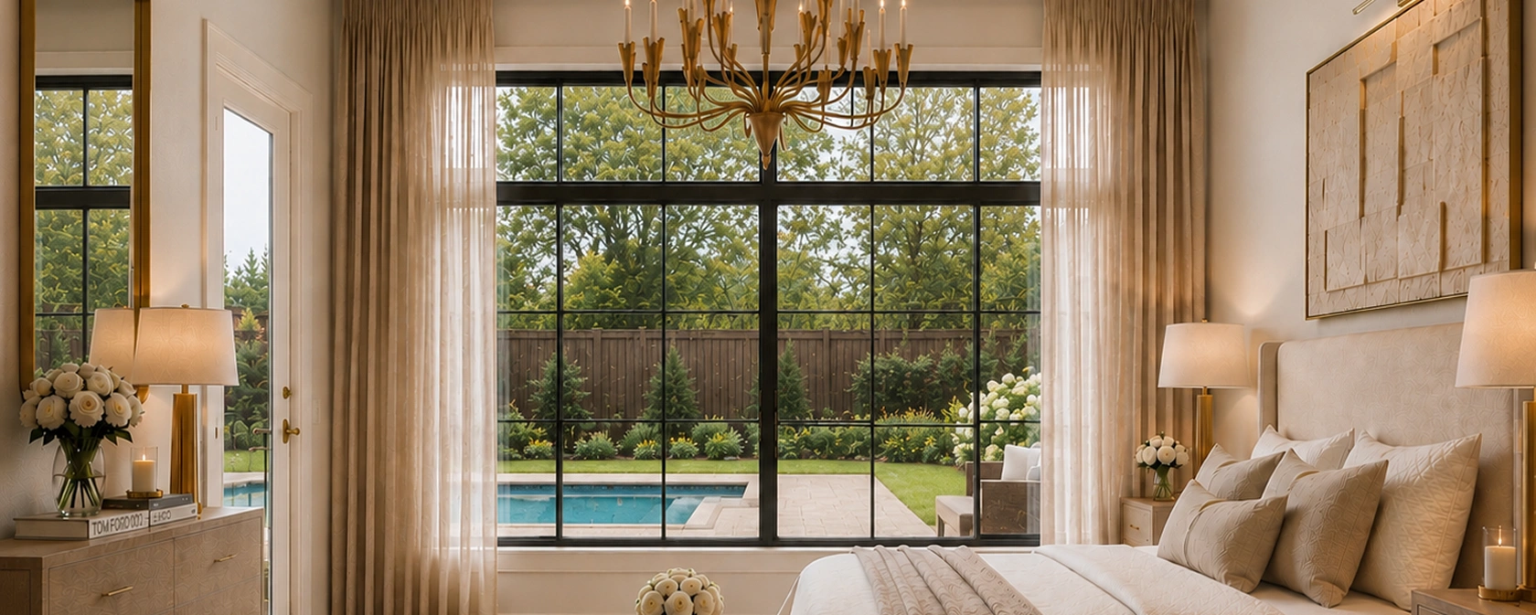 Bedroom poolside