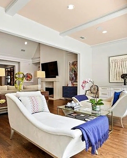 White themed living room